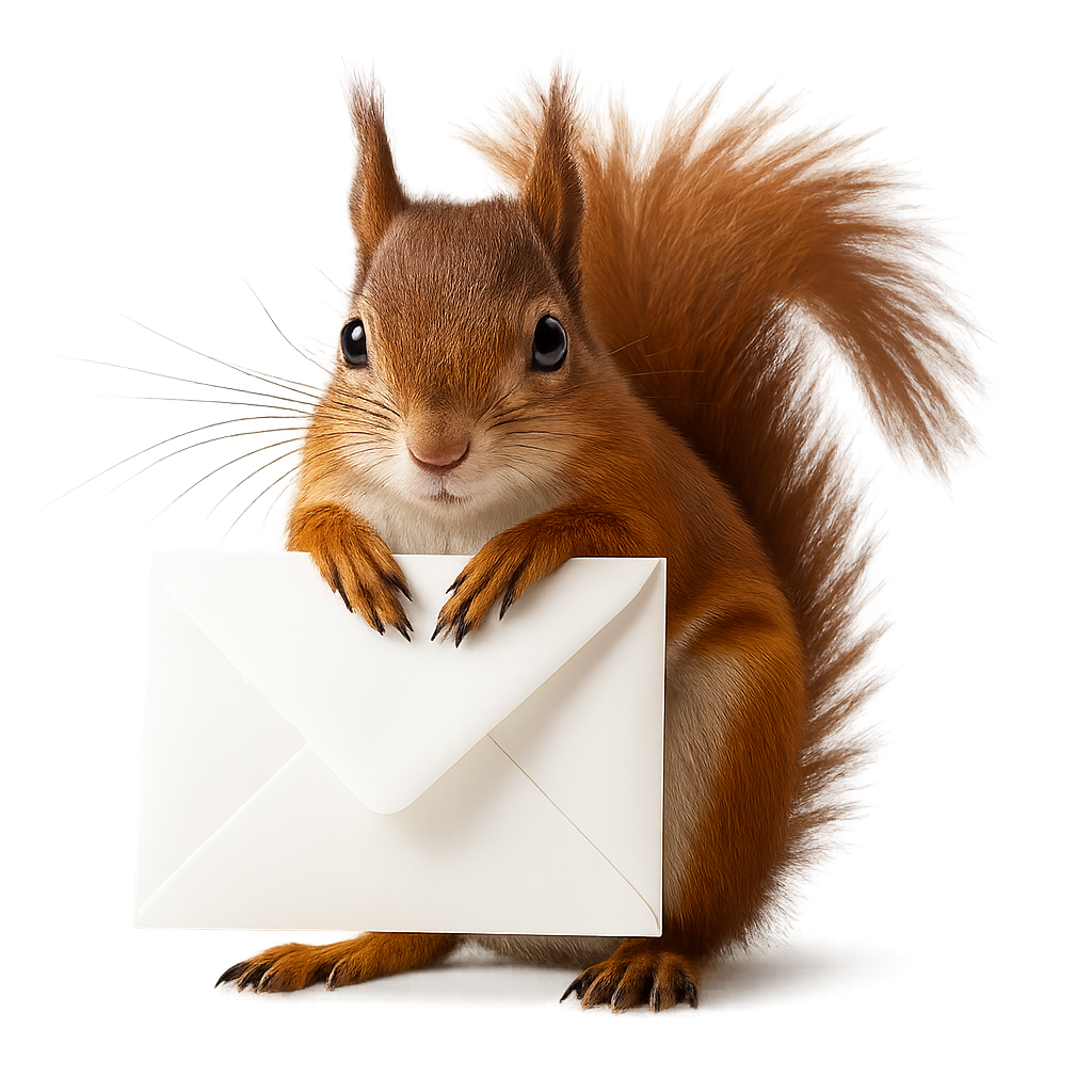 Ardilla con un email